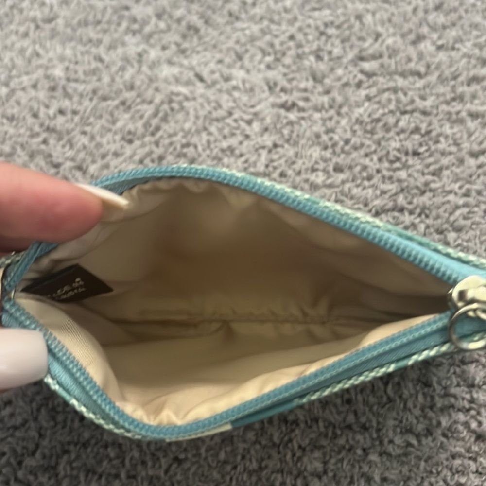 Coach green monogram mini wristlet - Picture 3 of 3